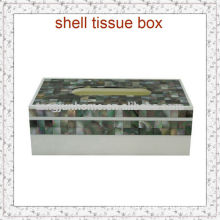 CBM-TB02 Rectangle Black Mother of Pearl Tissue Box